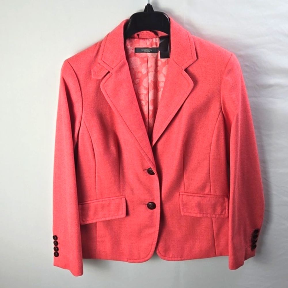 Liz Claiborne Coral Pink Blazer Jacket‎ Sz 8P